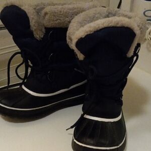Black and Gray Winter Snow Boots